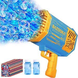 Bubble Machine Gun Kids Toys, Bubble Gun with Colorful Lights and Thousands